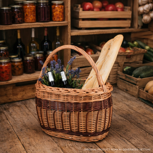 Wictorissa cesta per la spesa in vimini, cestino per funghi e picnic, cestino regalo decorativo TheWickerStories