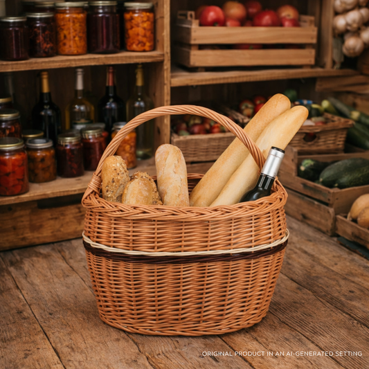 Walissa coș de cumpărături din nuiele, coș pentru ciuperci și picnic, coș cadou decorativ TheWickerStories