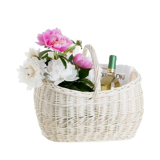 Walburga vytelių pirkinių krepšys su rankena TheWickerStories