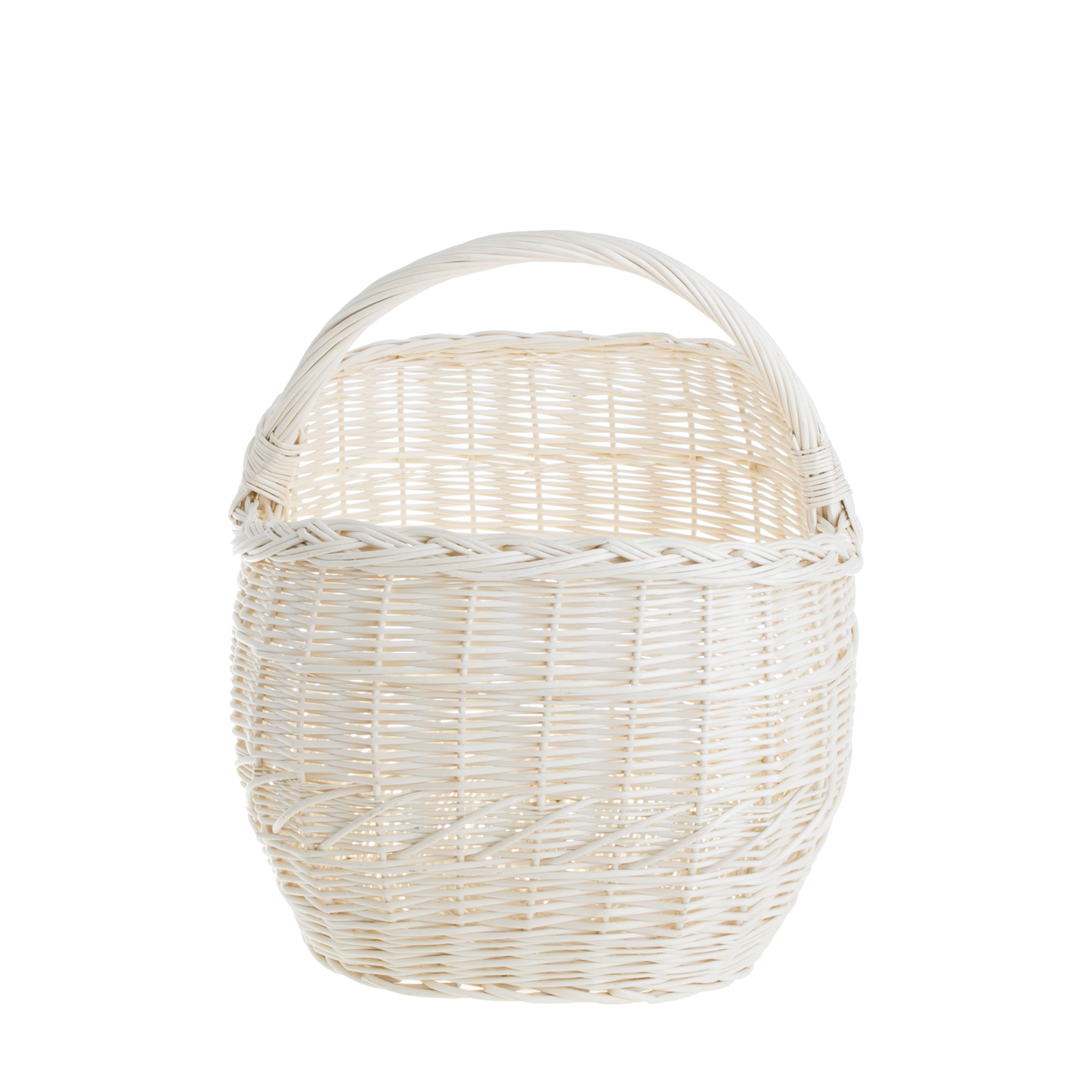 Walburga wicker shopping basket with handle TheWickerStories