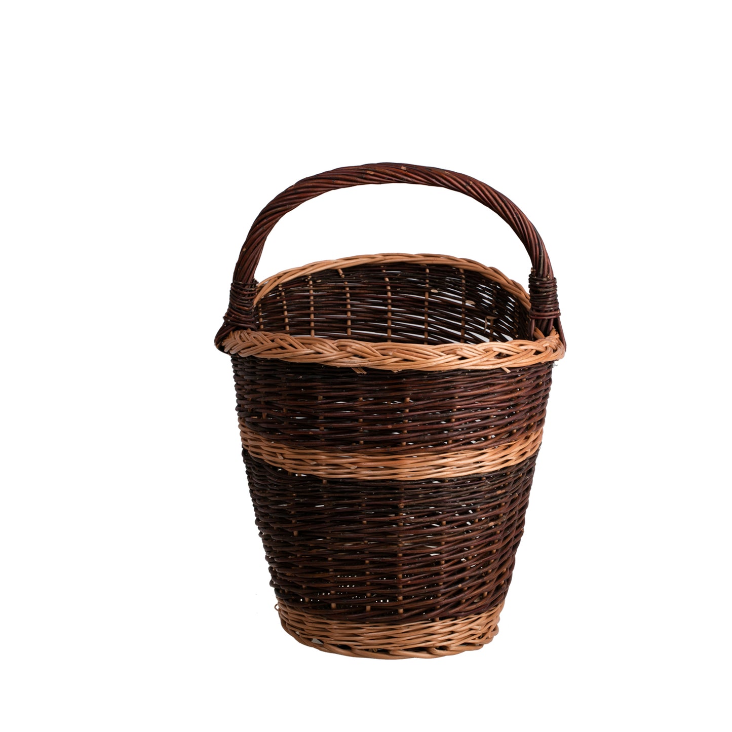 Fanoria Prútený kôš na drevo do krbu a do záhrady s rúčkou TheWickerStories