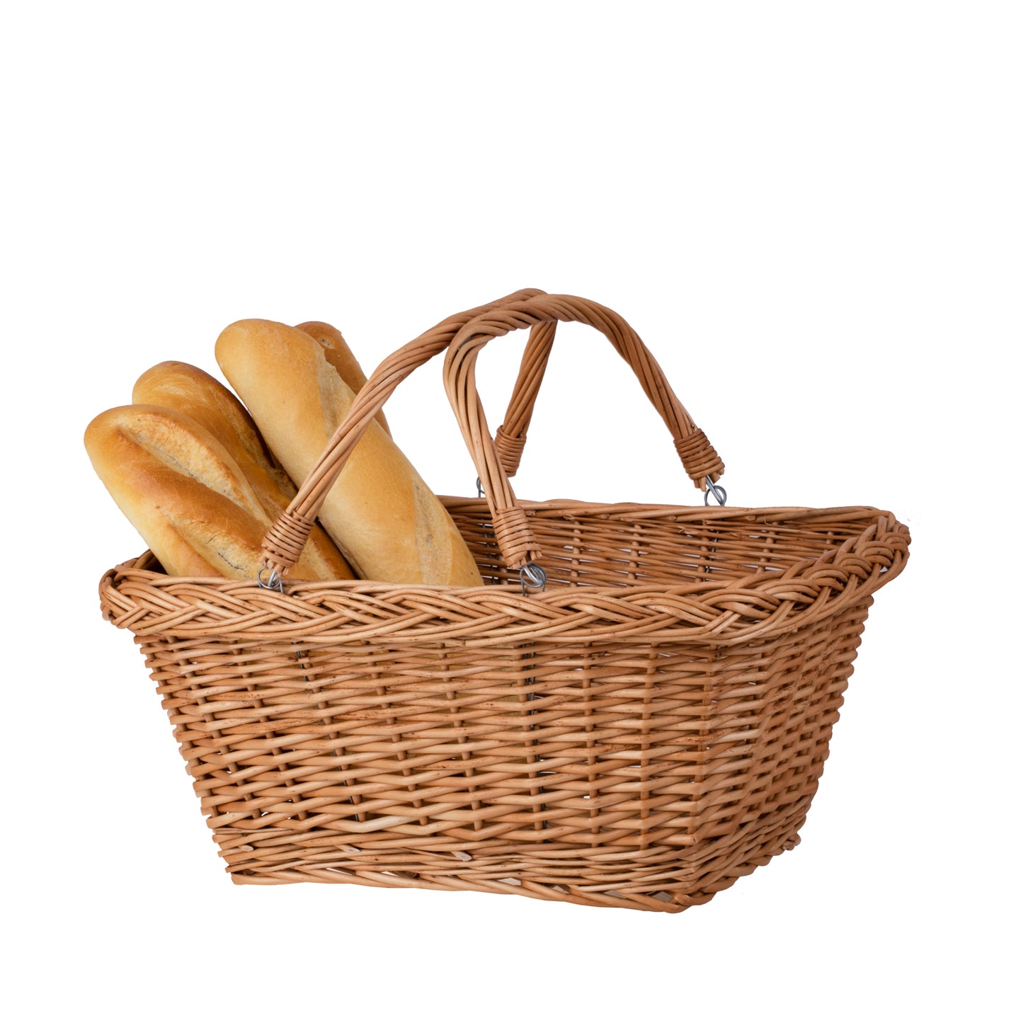Wulfhildis winkelmandje met een handvat van wilgentenen