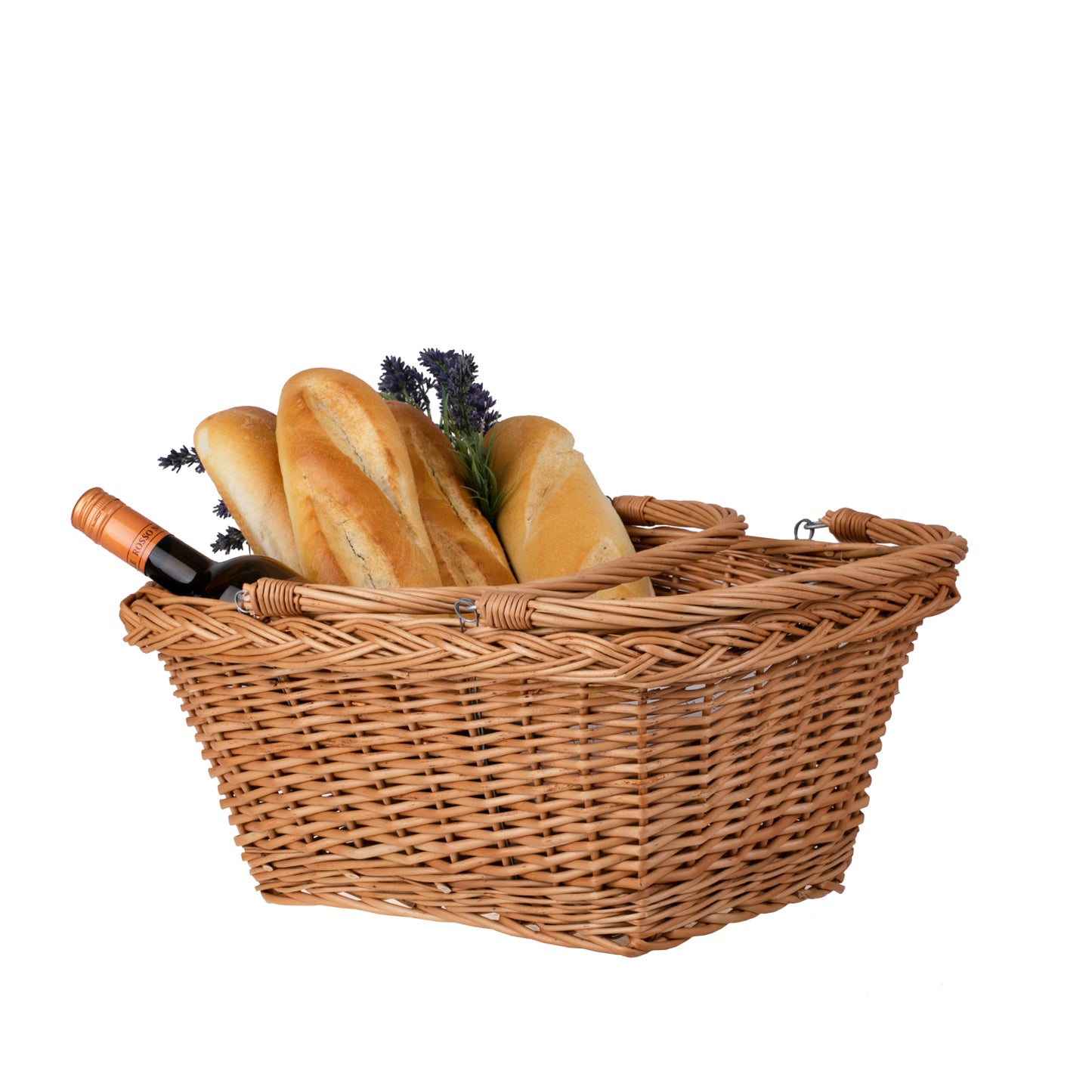 Wulfhildis winkelmandje met een handvat van wilgentenen