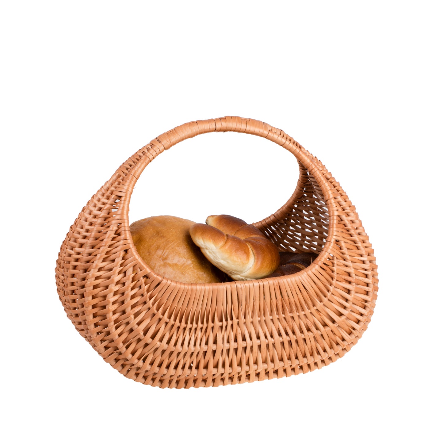 Woravia Rieten boodschappenmand met handvat