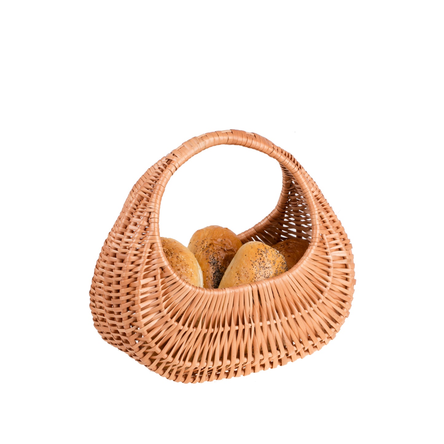 Woravia Rieten boodschappenmand met handvat