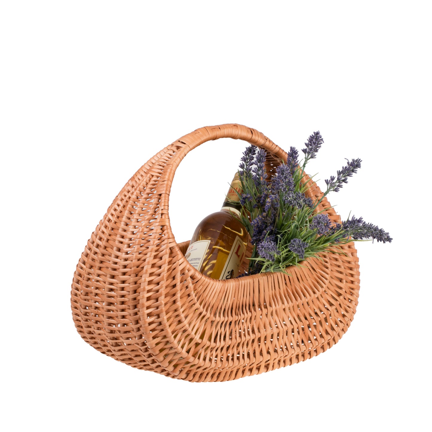 Woravia Rieten boodschappenmand met handvat