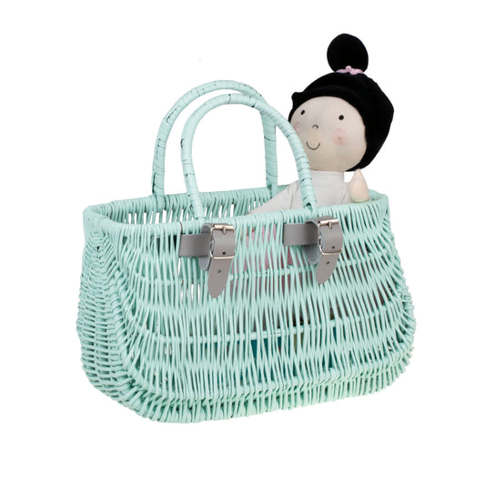 Werlissa wicker bike basket for kids with straps and handles TheWickerStories