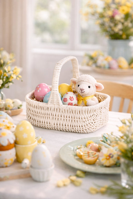 cesto de vime com alça