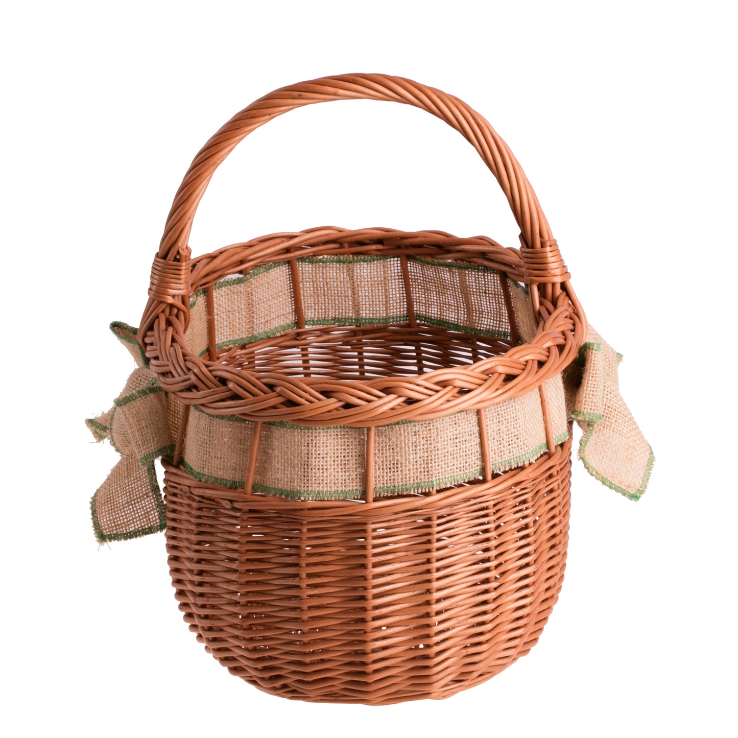 Wilmar Weiden-Einkaufskorb mit Jute-Besatz und Griff TheWickerStories