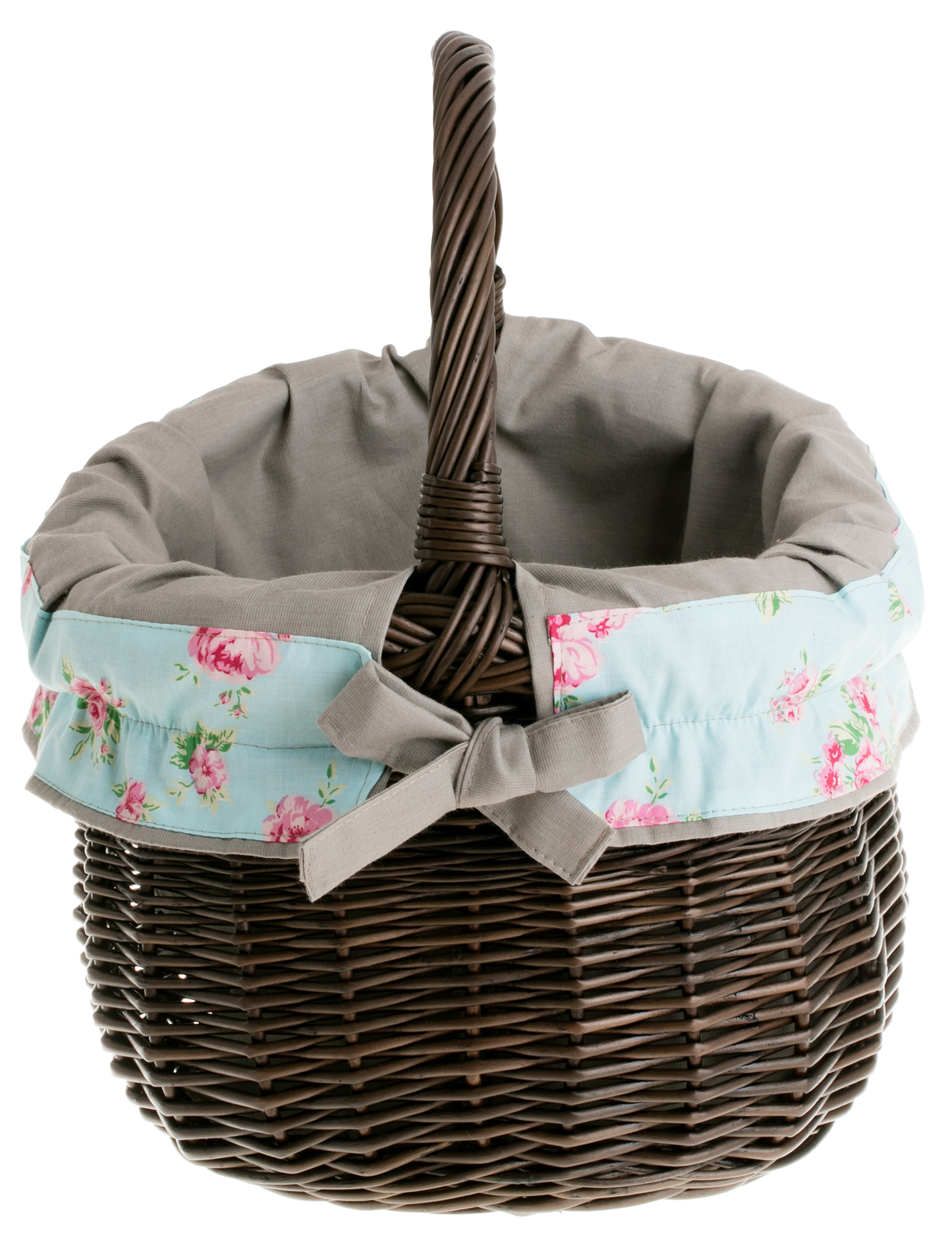 Wictor panier de courses avec poignée en osier et garniture beige