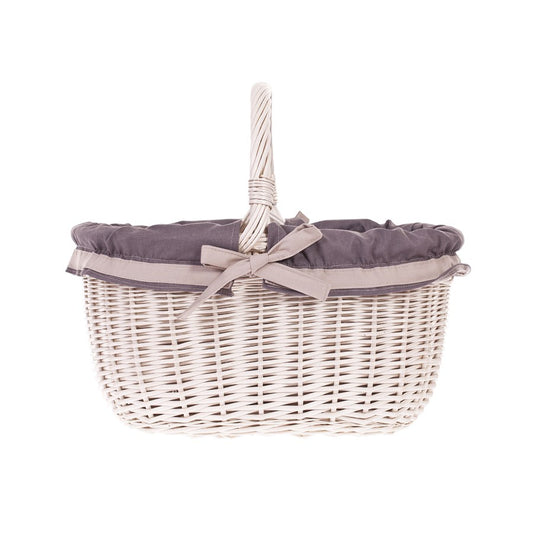 Walerissa shopping basket with wicker handle and gray trim TheWickerStories