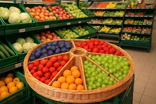 Judith wiklinowy kosz ekspozycyjny z przegrodami TheWickerStories