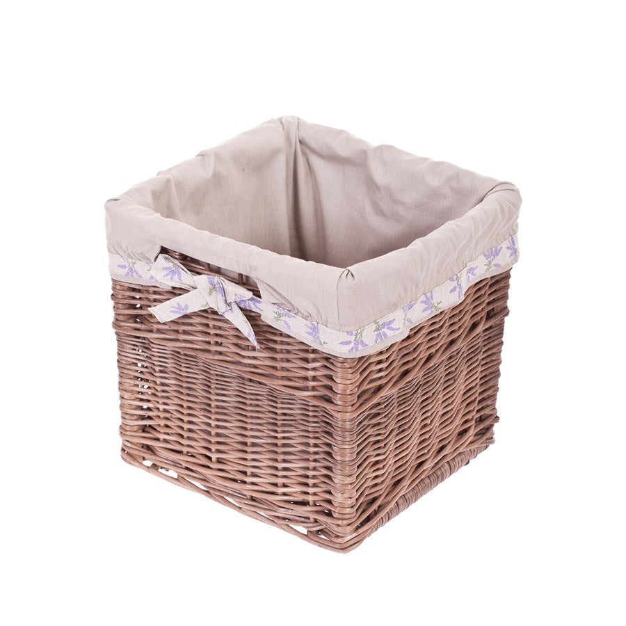 Nova Rieten opbergmand voor plank met beige afwerking en handvatten