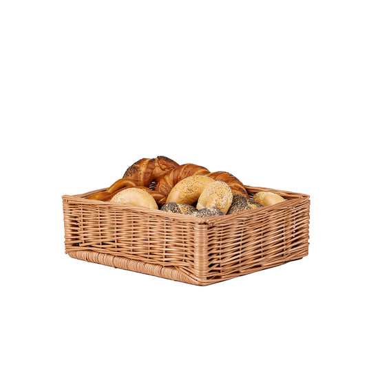 gevlochten presentatiemand voor brood en fruit voor in de winkel