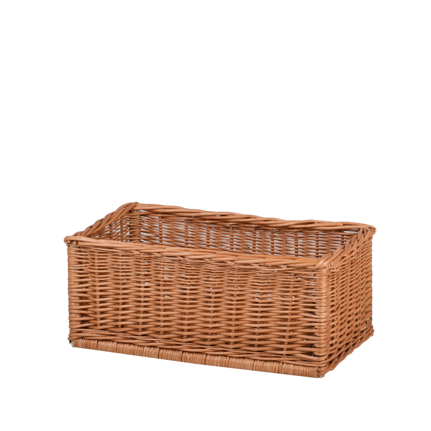 Nova ψάθινο καλάθι αποθήκευσης με μπεζ επένδυση και φιόγκους TheWickerStories