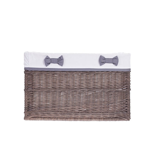 wicker storage organizer with white removable liner, set of 3 pcs.
