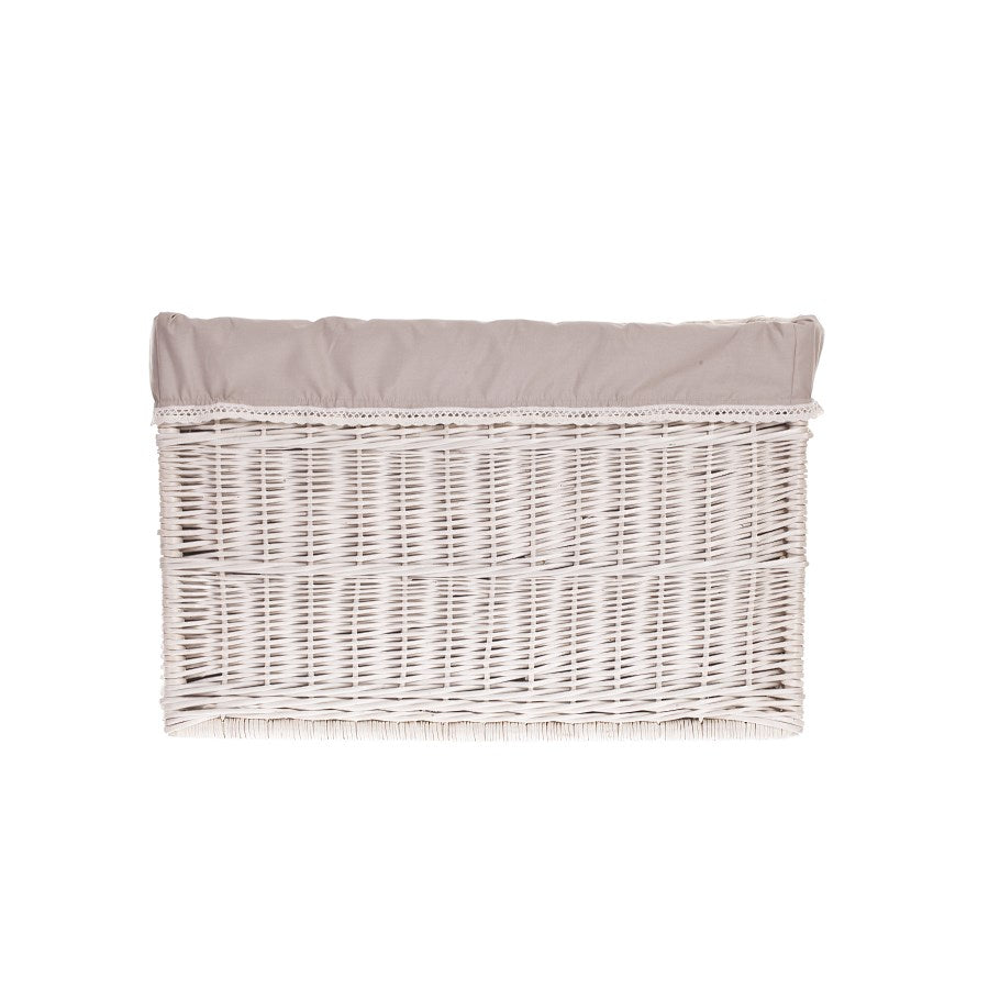Nova Set van 3 rieten opbergmanden met beige voering
