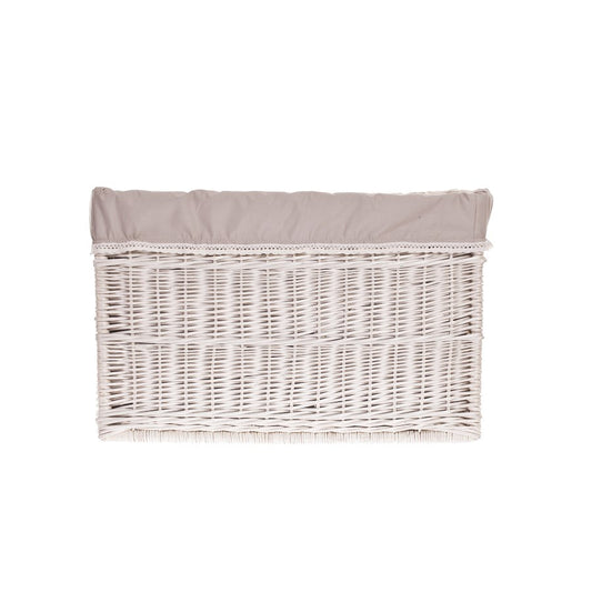 Nova wicker storage basket set with beige trim, 3 pcs. TheWickerStories