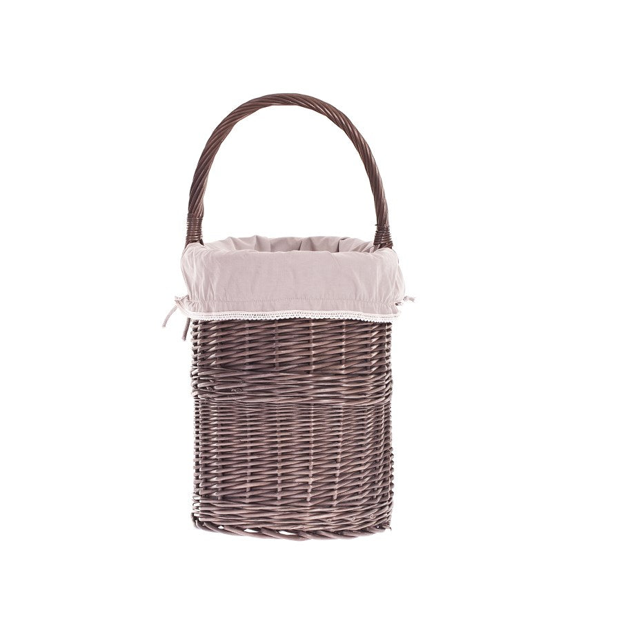 Ovis panier en osier pour escaliers avec doublure beige