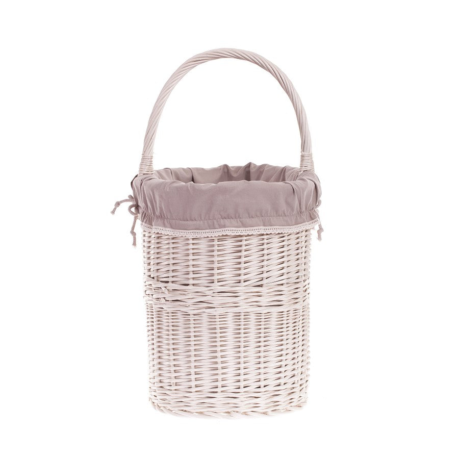 Ovis panier en osier pour escaliers avec doublure beige