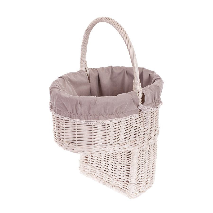 Ovis panier en osier pour escaliers avec doublure beige