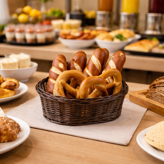 wicker bread basket for display – set of 5 pieces