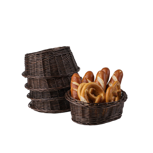 wicker bread basket for display – set of 5 pieces