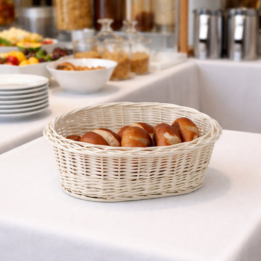 wicker bread basket for display – set of 5 pieces