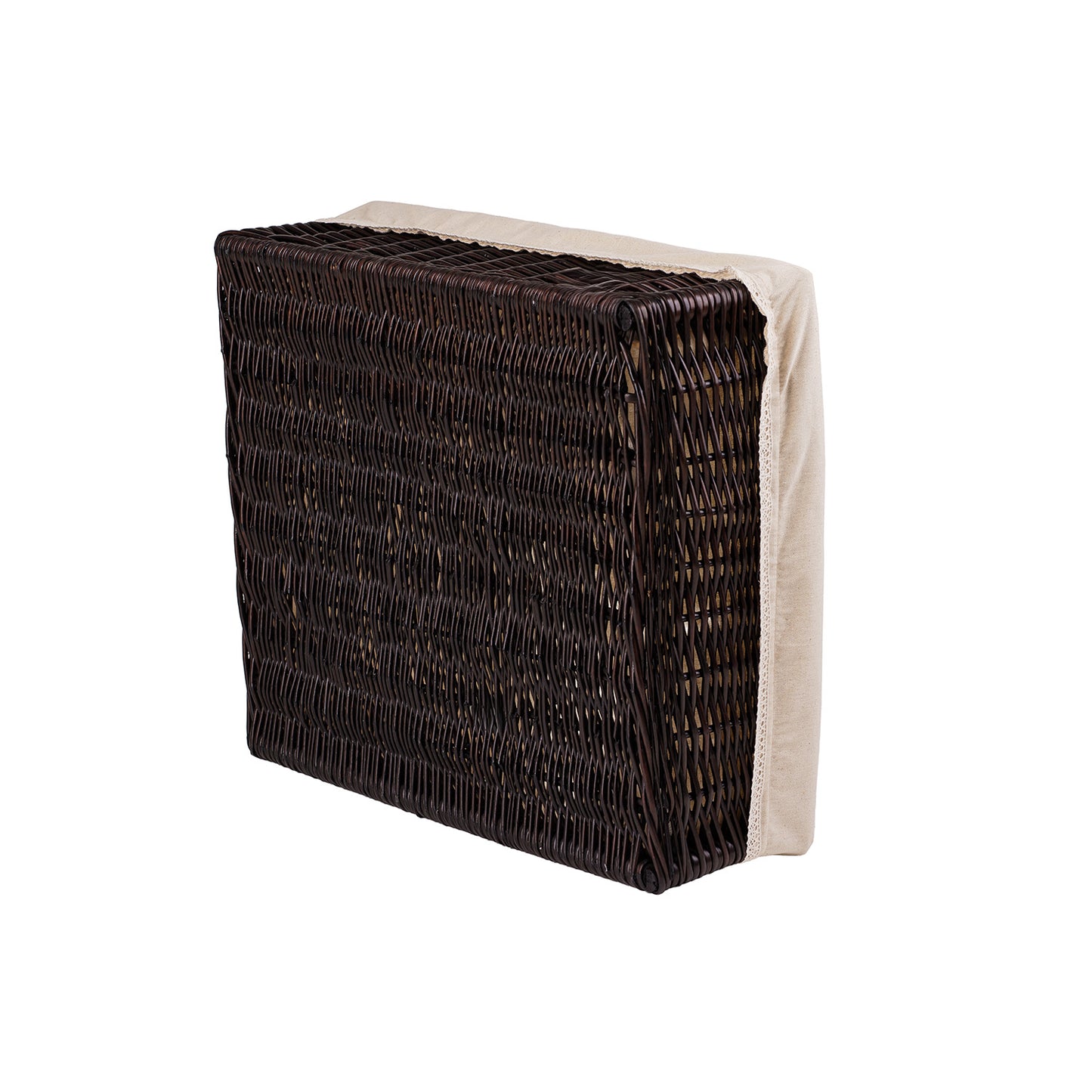 Toneria ψάθινο καλάθι για ψωμί για έκθεση με μπεζ επένδυση TheWickerStories