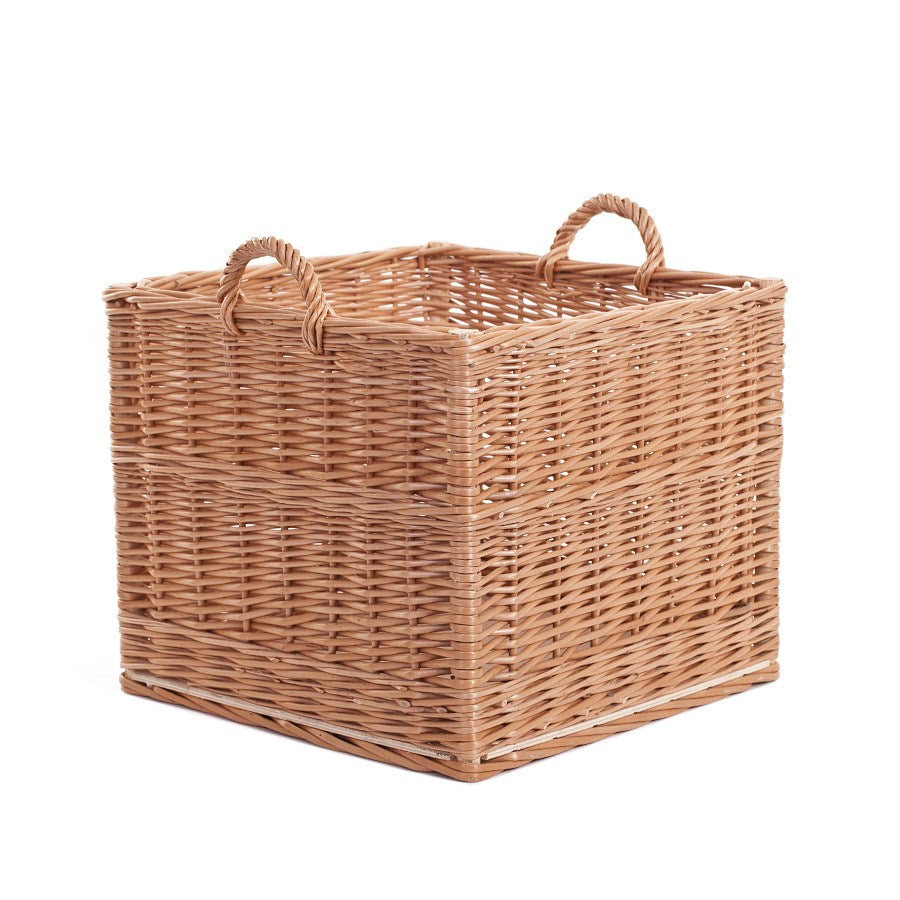Nova Panier à bûches en osier avec poignées TheWickerStories