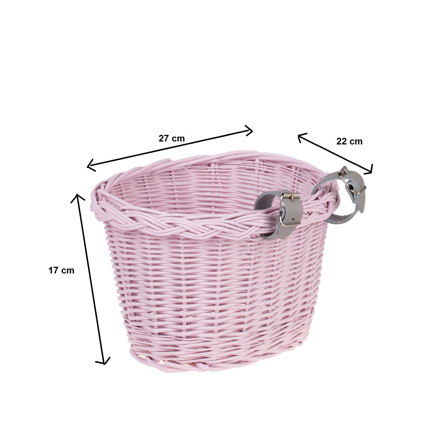Paulus wicker bike basket with straps