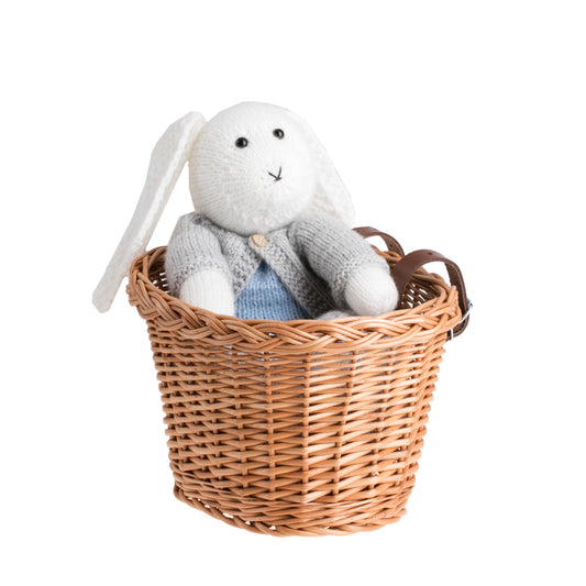 Paulus wicker bike basket with eco-leather straps TheWickerStories