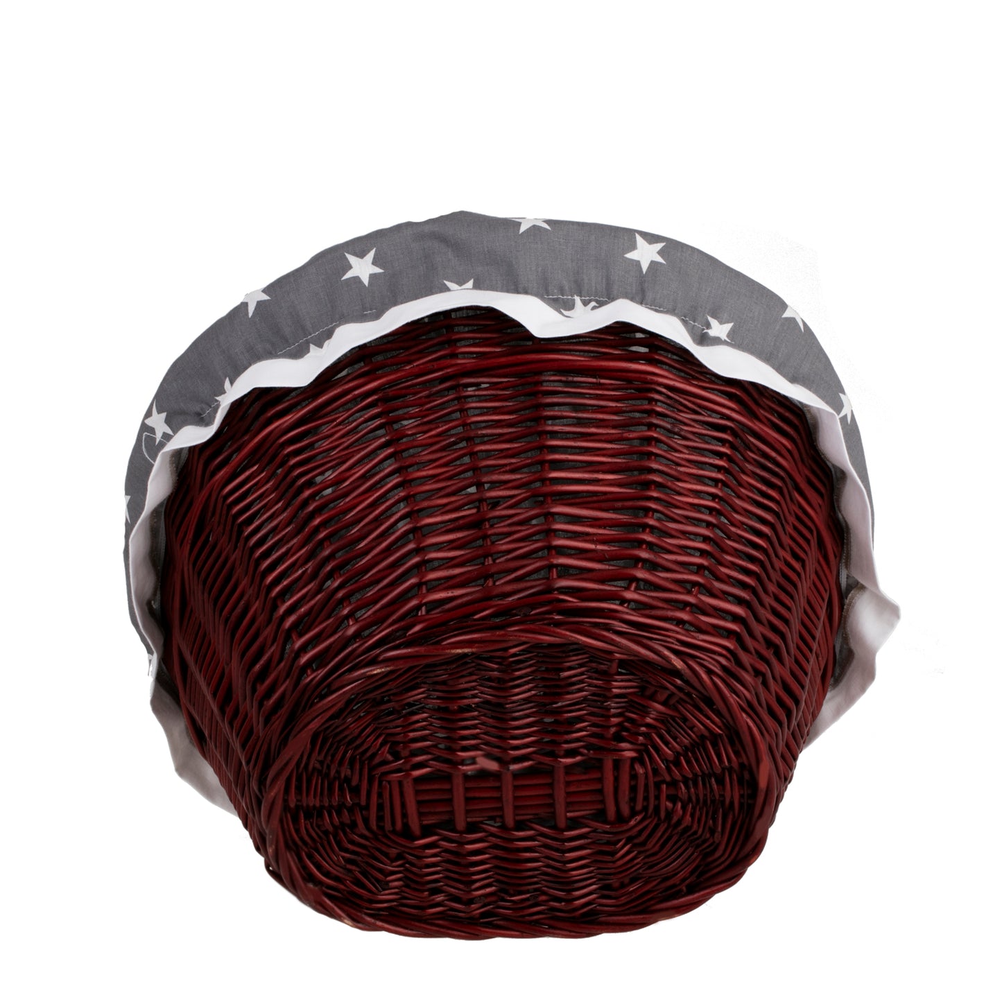 Paulus Fonott kerékpárkosár szürke szegéllyel, pántokkal TheWickerStories