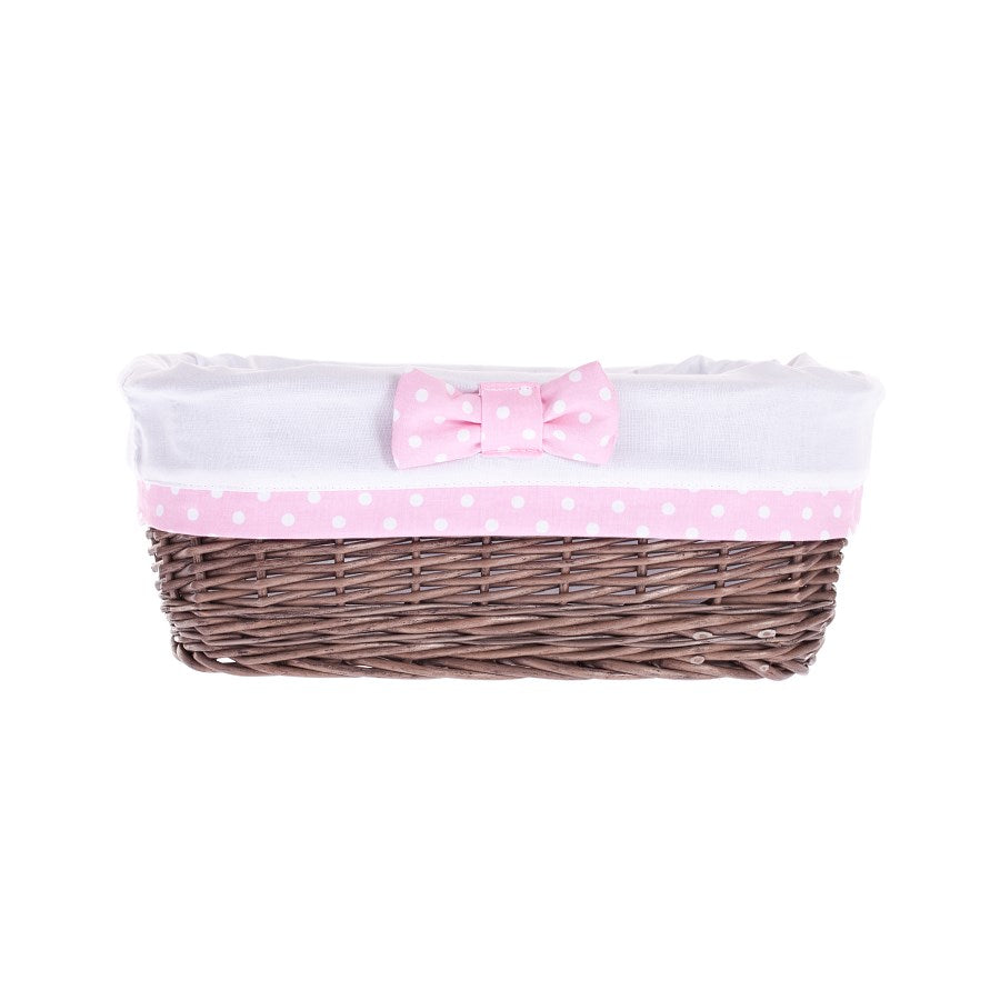 Nestor petit panier en osier avec doublure blanche