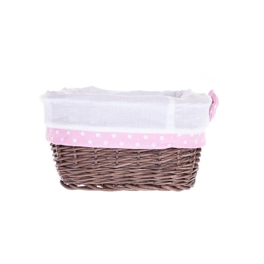 Nestor petit panier en osier avec doublure blanche