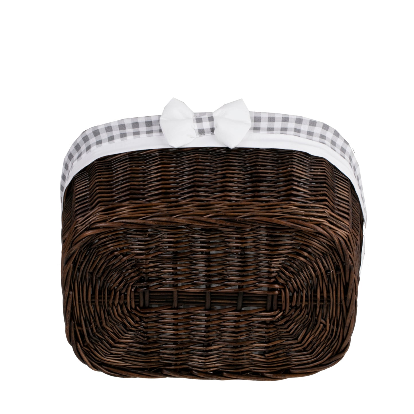 Nestor small wicker basket with grey lining TheWickerStories