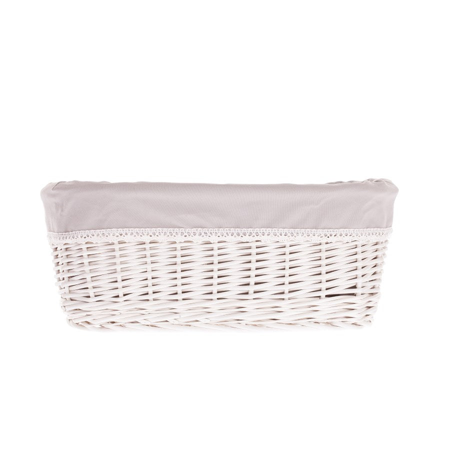 Nestor petit panier en osier avec doublure beige