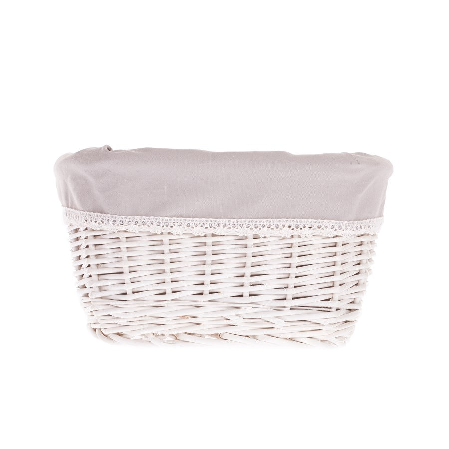 Nestor petit panier en osier avec doublure beige TheWickerStories