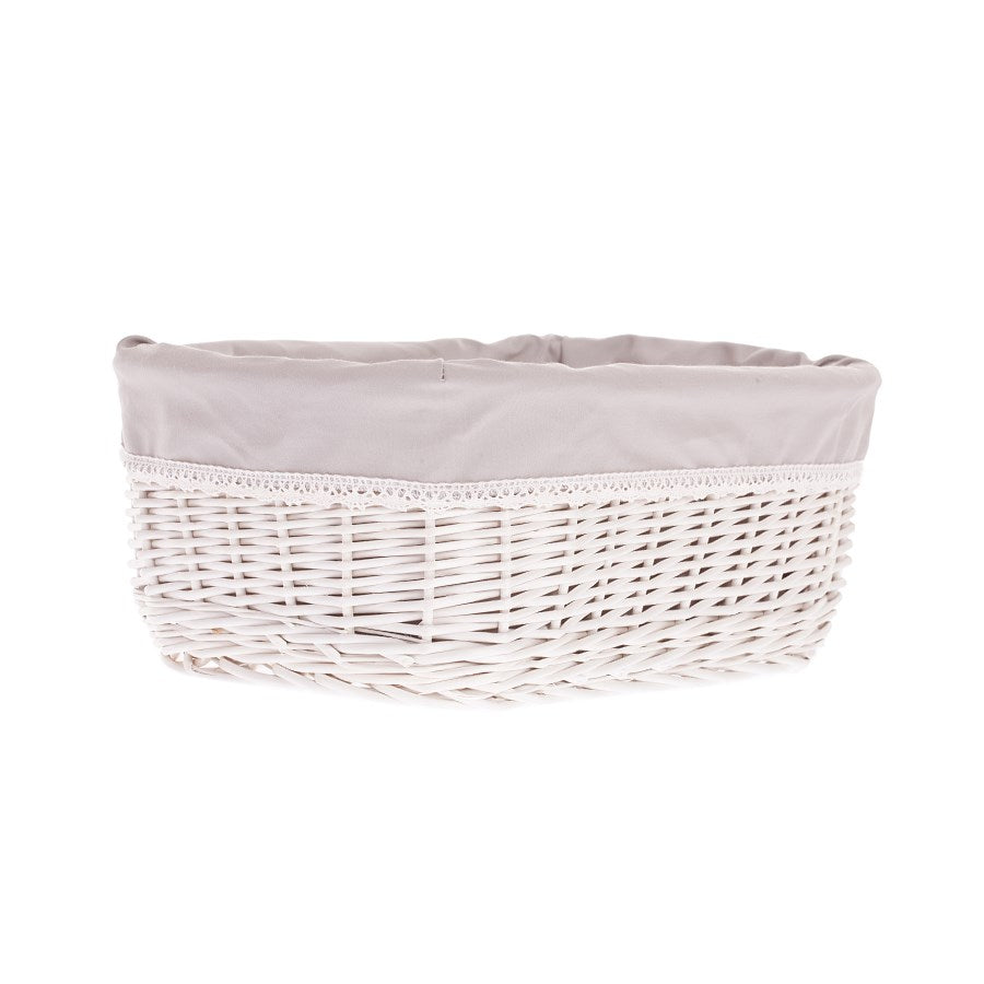 Nestor petit panier en osier avec doublure beige