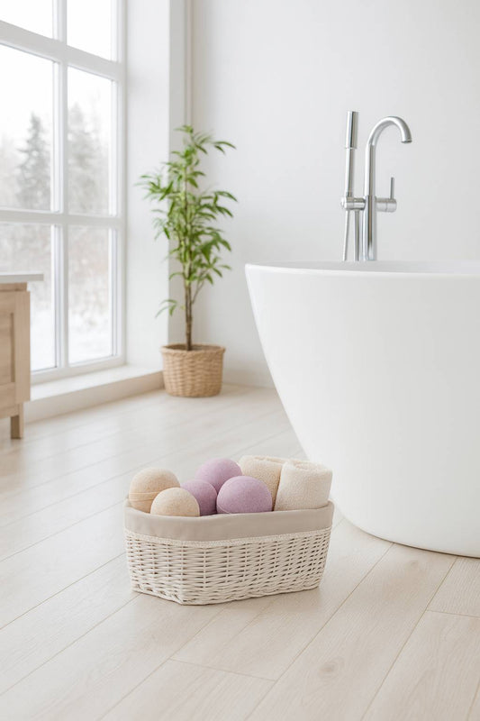 klein rieten mandje met beige voering