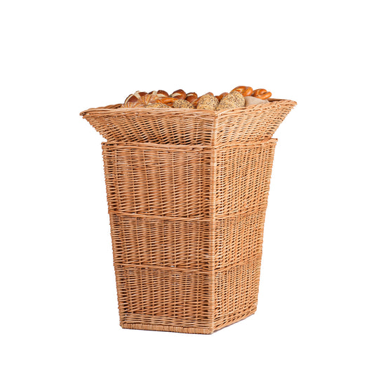 Tolaria wicker display basket for showcasing products in store TheWickerStories