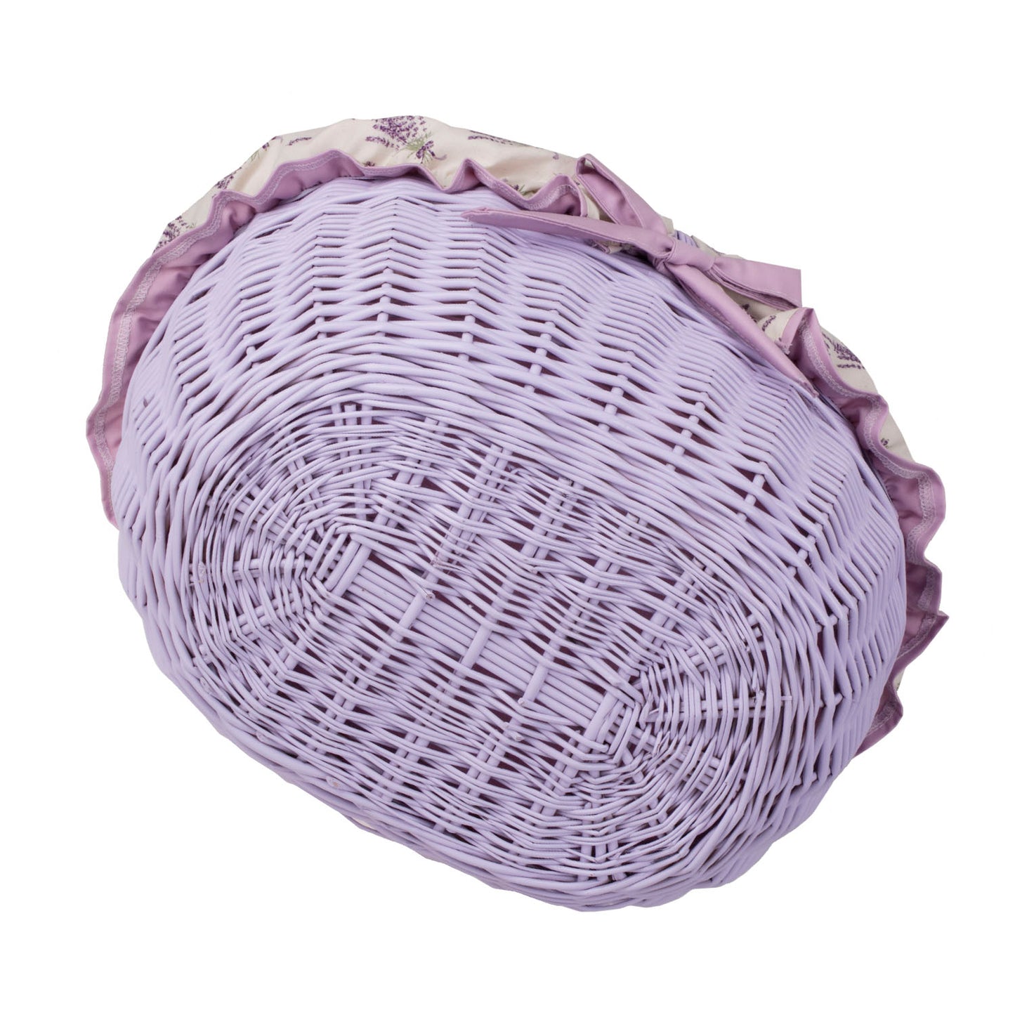 Werburga košara za nakupovanje z ročajem iz vrbovega pručja in vijoličnim obrobkom TheWickerStories
