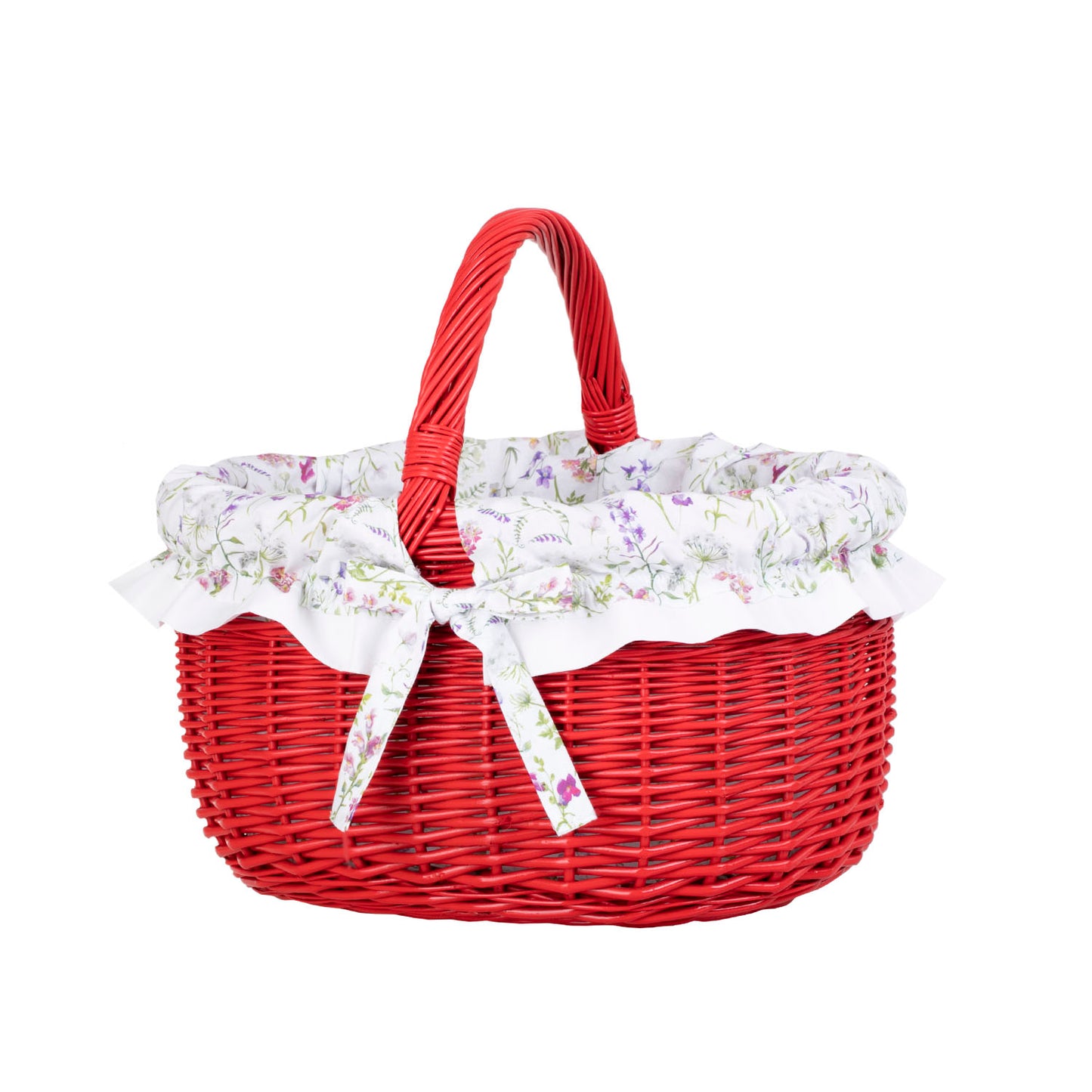 Werburga cesto de compras com alça de vime e acabamento branco TheWickerStories