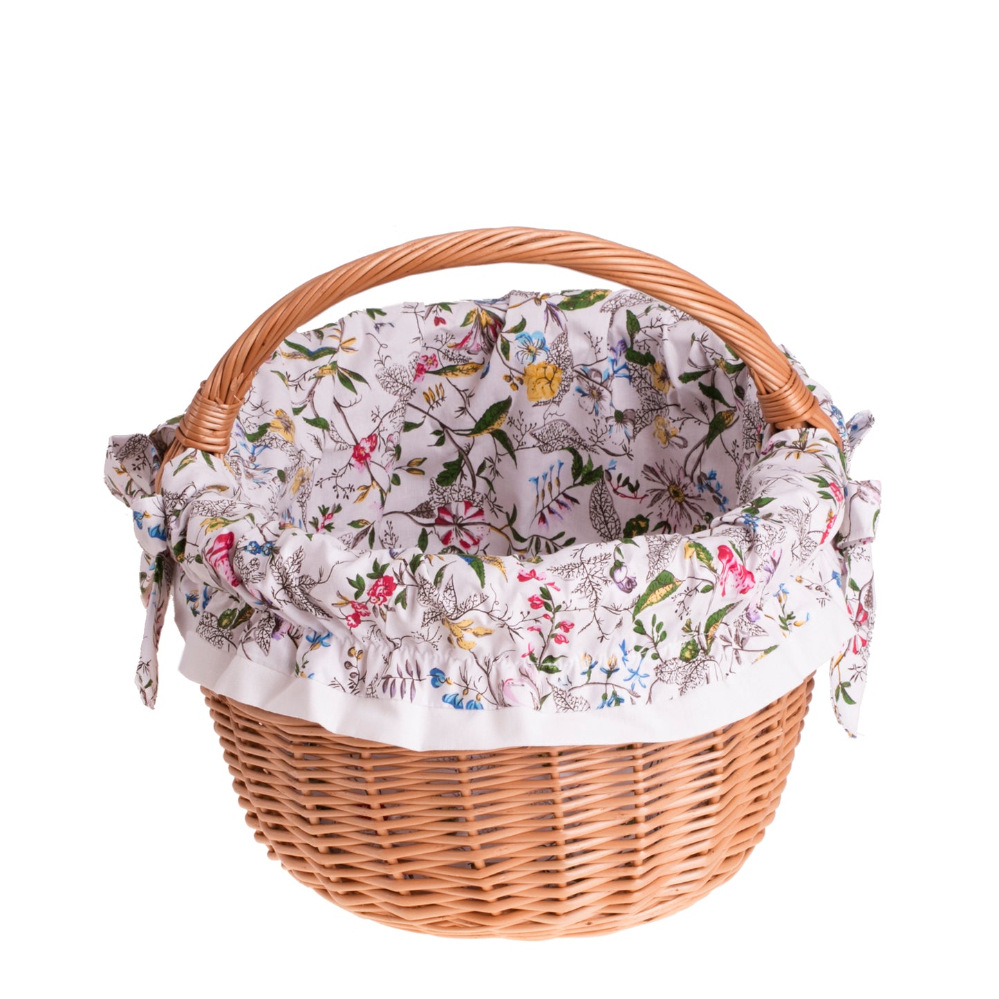 Werburga indkøbskurv med fletthåndtag og hvid kant TheWickerStories