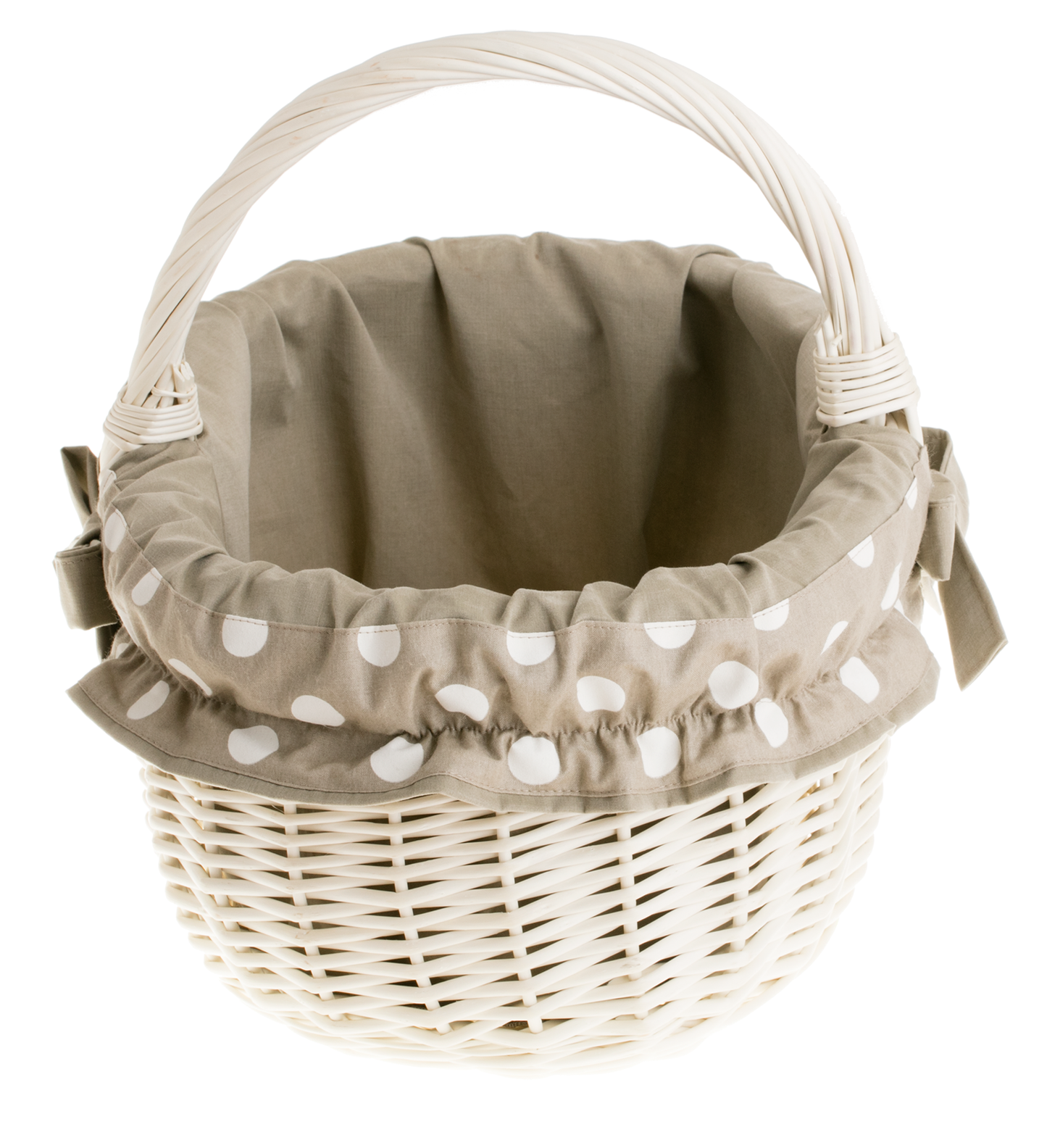 Werburga winkelmand met handvat van wilgentenen en beige afwerking