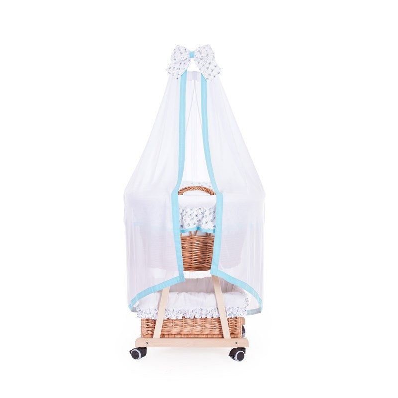Papilio couffin de Moïse en osier avec doublure blanche et accessoires