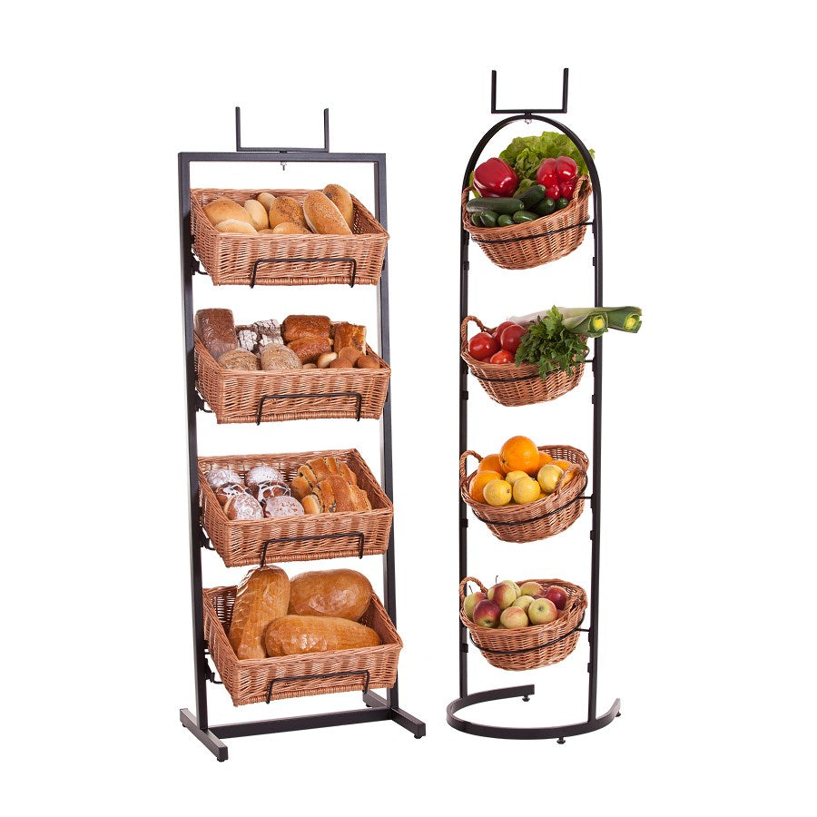 Kerodon metal stand with 4 wicker baskets
