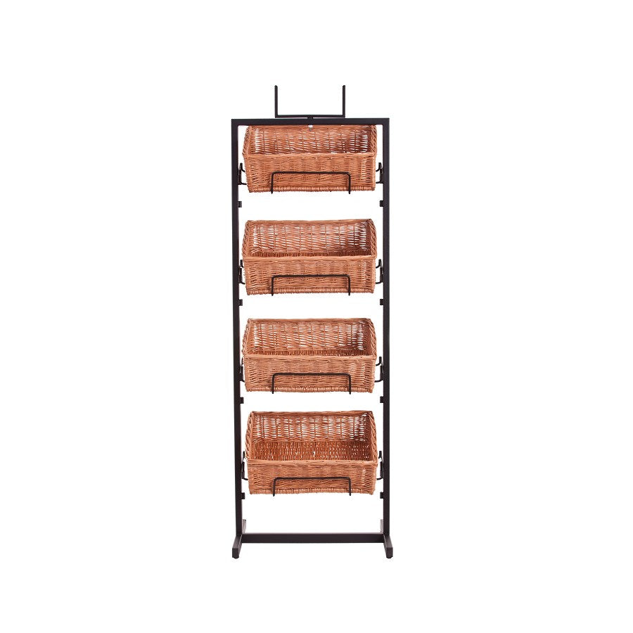 Kerodon metal stand with 4 wicker baskets