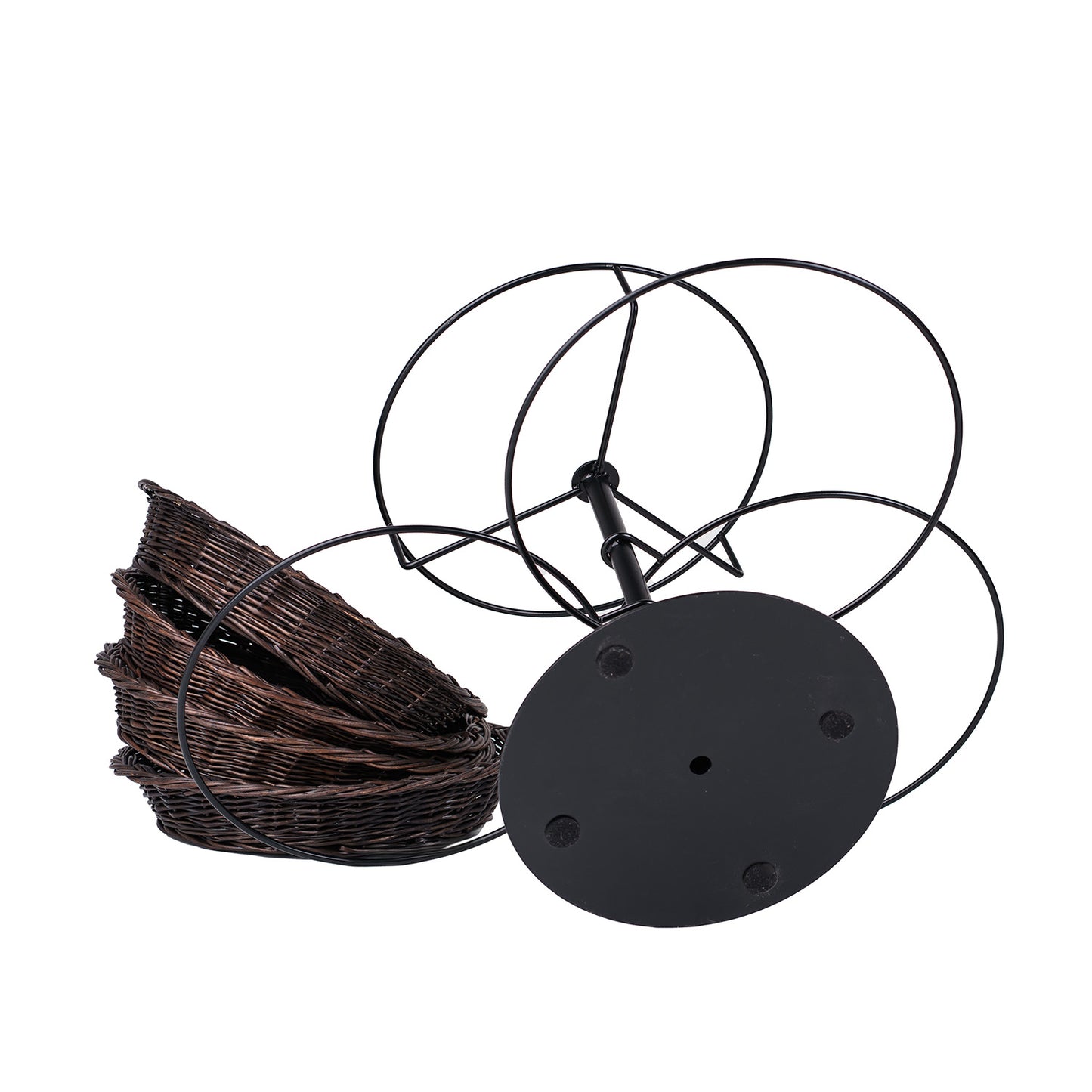 Kustoria Thekenständer aus Weide mit 4 Körben TheWickerStories