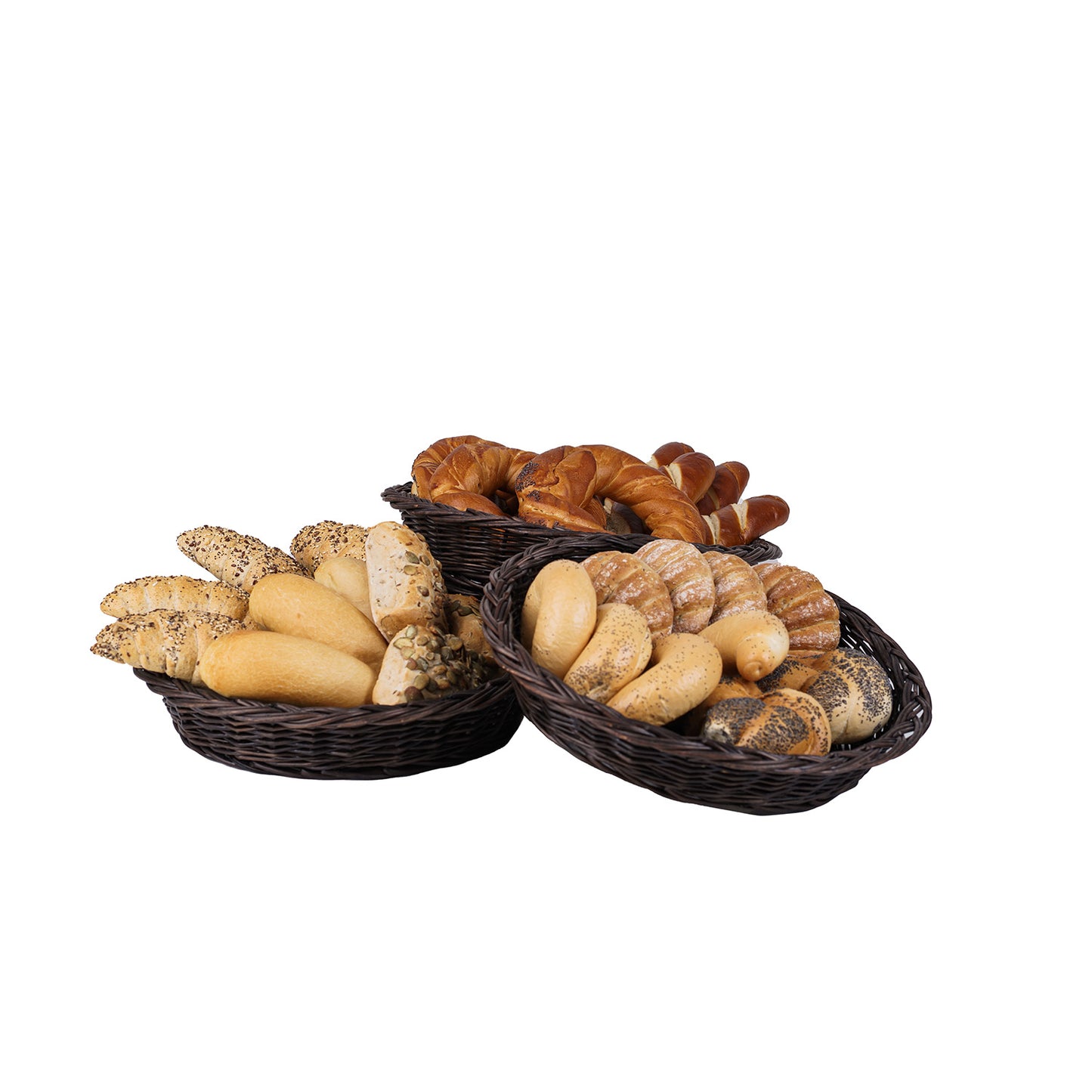 Kustoria Rieten toonbankdisplay met 4 mandjes